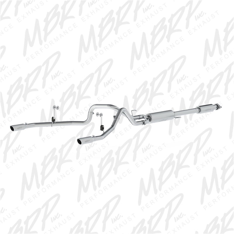 MBRP 2015 Ford F-150 5.0L 3in Cat Back Dual Split Rear Exit AL Exhaust System-SR1 Performance