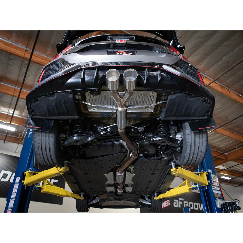 aFe Takeda 2.5in 304SS Axle-Back Exhaust System 17-19 Honda Civic Type R L4-2.0L (t) - Polished Tip-SR1 Performance