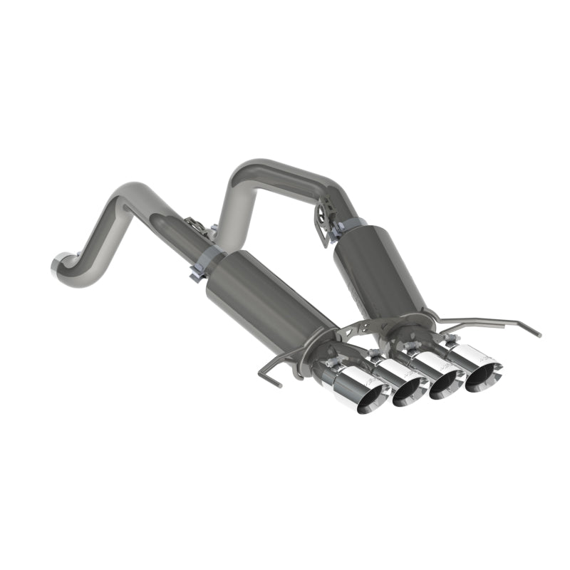 MBRP 14-19 Chevy Corvette V8 6.2L 3in T304 Dual Cat Back w/ 4in Quad Dual Wall Tips-SR1 Performance