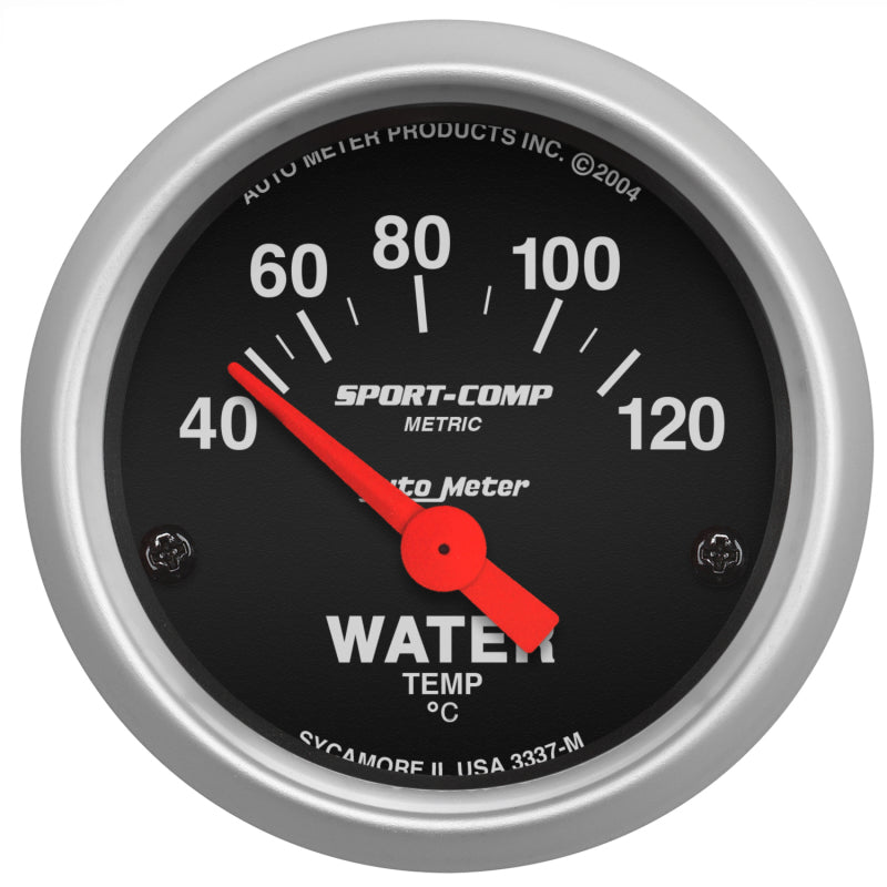 Autometer Sport-Comp 52mm 40-120 Degree Short Sweep Electronic Water Temperature Gauge-SR1 Performance