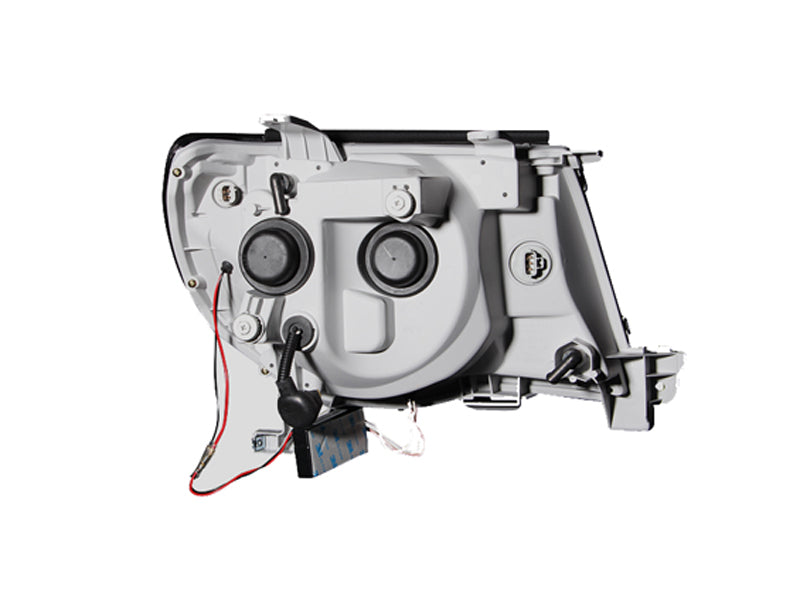 ANZO 2005-2011 Toyota Tacoma Projector Headlights w/ Halo Black-SR1 Performance