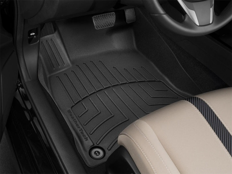 WeatherTech FloorLiner HP for 2016-2017 Honda Civic Hatchback – Custom Fit Front Floor Protection in Black