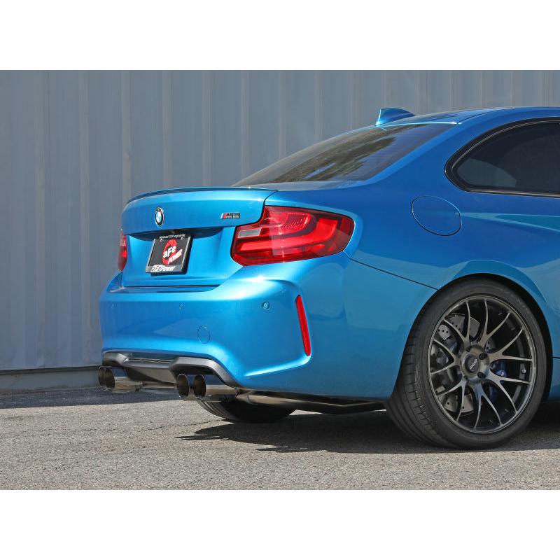 aFe 16-18 BMW M2 L6-3.0L MACH Force-Xp 3in to 2.5in 304 SS Cat-Back Exhaust System-Quad Polish Tips-SR1 Performance