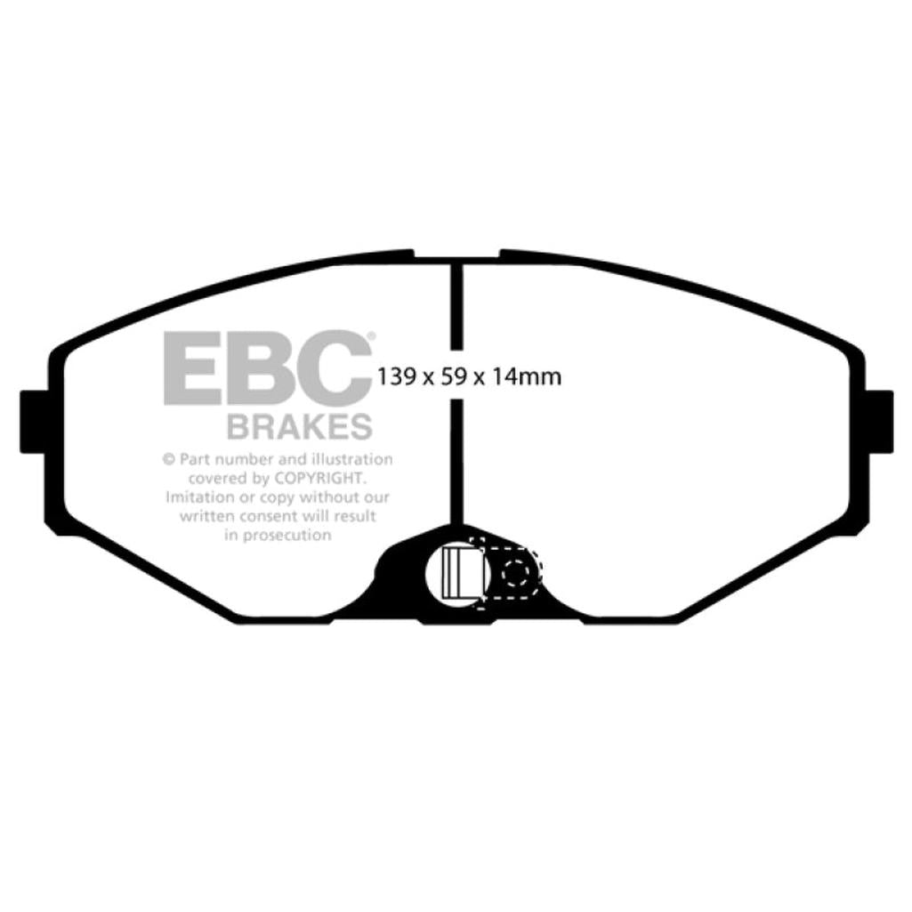 EBC Redstuff Ceramic Low Dust Front Brake Pads for Infiniti J30 (1993-1997)
