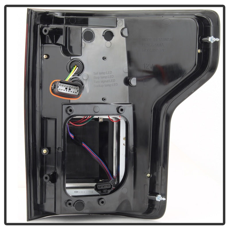 Spyder 15-18 Ford F-150 LED Tail Lights (w/Blind Spot) - Red Clear (ALT-YD-FF15015BS-LBLED-RC)-SR1 Performance