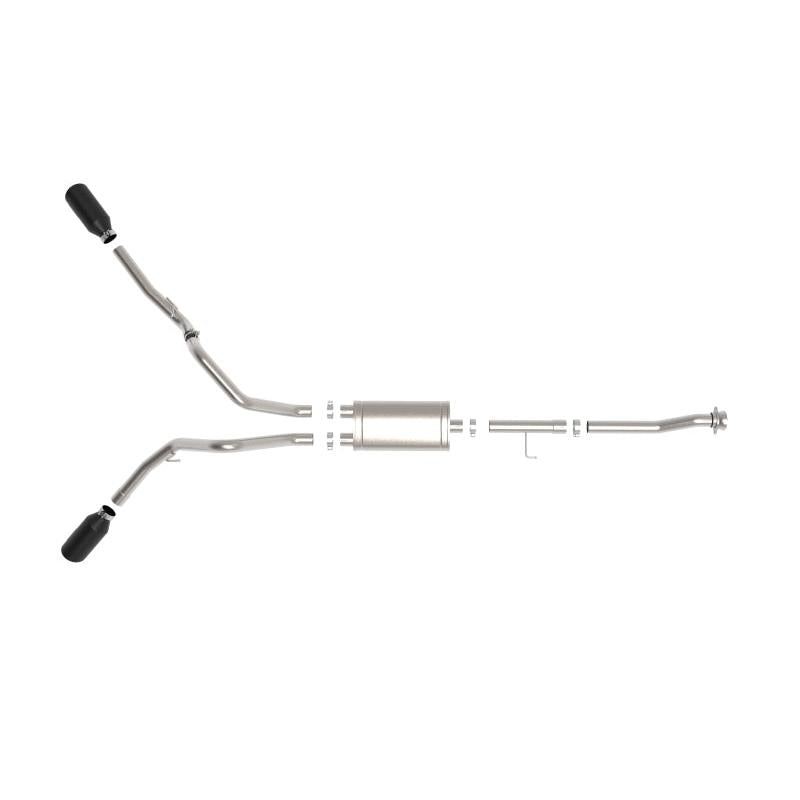 aFe Vulcan 3in 304 SS Cat-Back Exhaust 2021 Ford F-150 V6 2.7L/3.5L (tt)/V8 5.0L w/ Black Tips-SR1 Performance