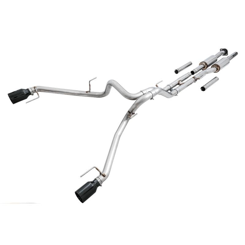 AWE Tuning 2017+ Ford Raptor 0 FG Performance Exhaust System - w/ Diamond Black Tips-SR1 Performance