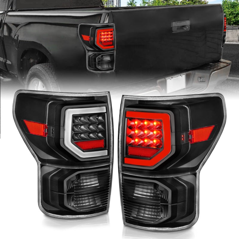 Anzo 07-11 Toyota Tundra Full LED Tailights Black Housing Clear Lens G2 (w/C Light Bars)-SR1 Performance