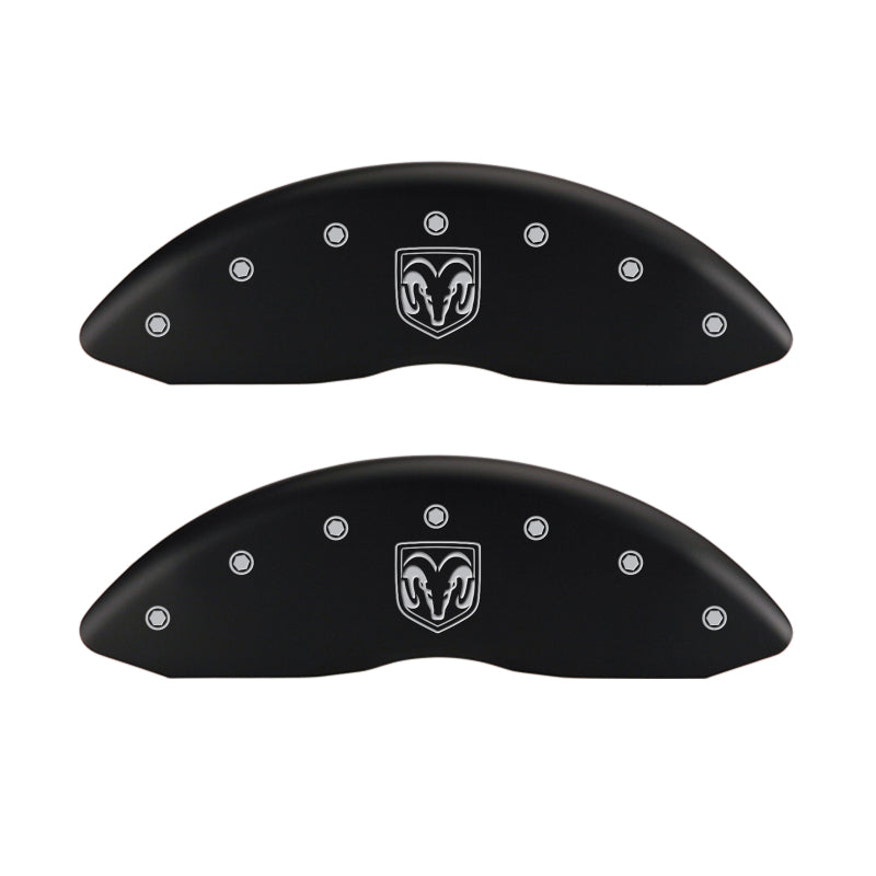 MGP 4 Caliper Covers Engraved Front RAM Engraved Rear RAMHEAD Red finish silver-SR1 Performance