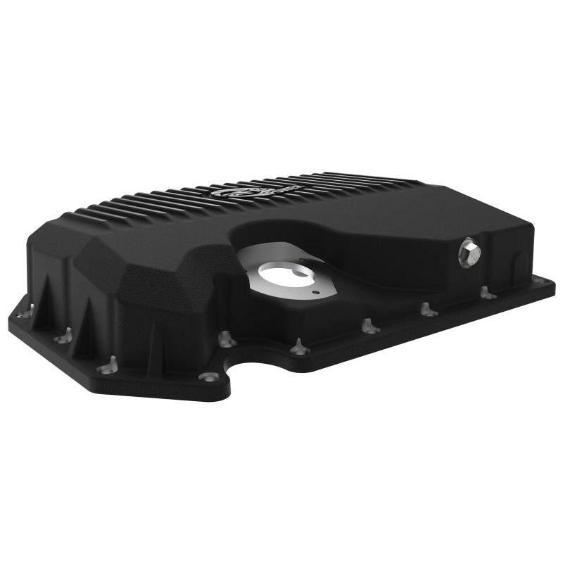 aFe 05-19 VW 1.8L/2.0L w/ Oil Sensor Engine Oil Pan Black POWER Street Series w/ Machined Fins-SR1 Performance