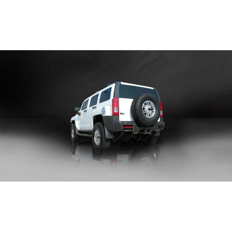 Corsa 2006-2008 Hummer H3 3in Cat-Back Dual Rear w Single 4in Black Pro-Series Tips-SR1 Performance