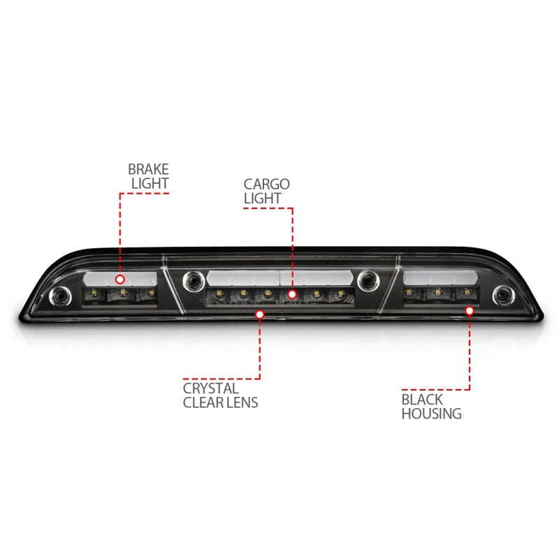 ANZO 15-20 Ford F-250 - F-550 LED Third Brake Light - Black Housing/Clear Lens-SR1 Performance