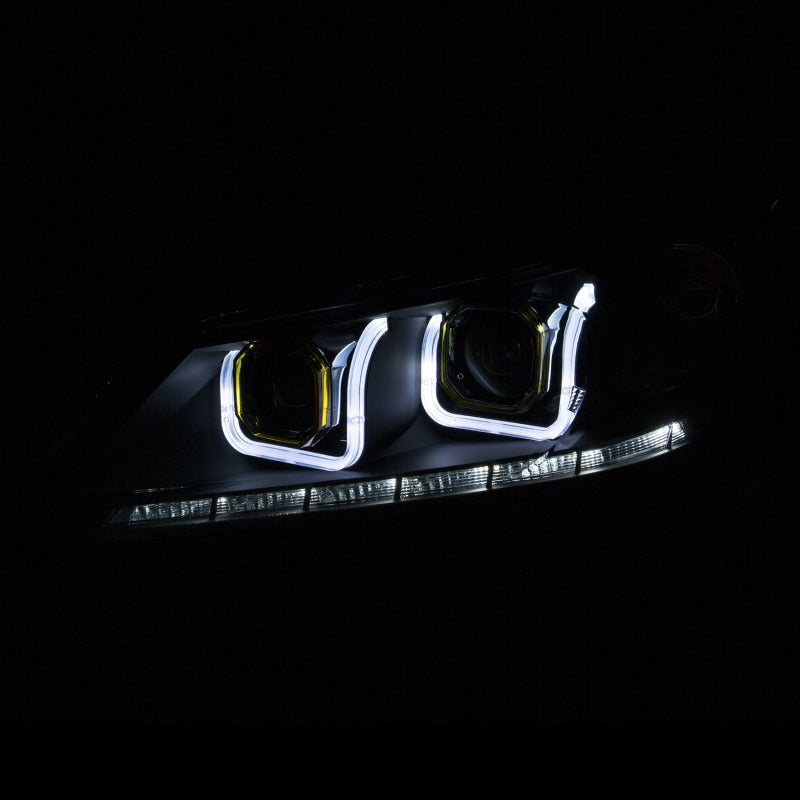 ANZO 2013-2015 Honda Accord Projector Headlights w/ U-Bar Black-SR1 Performance