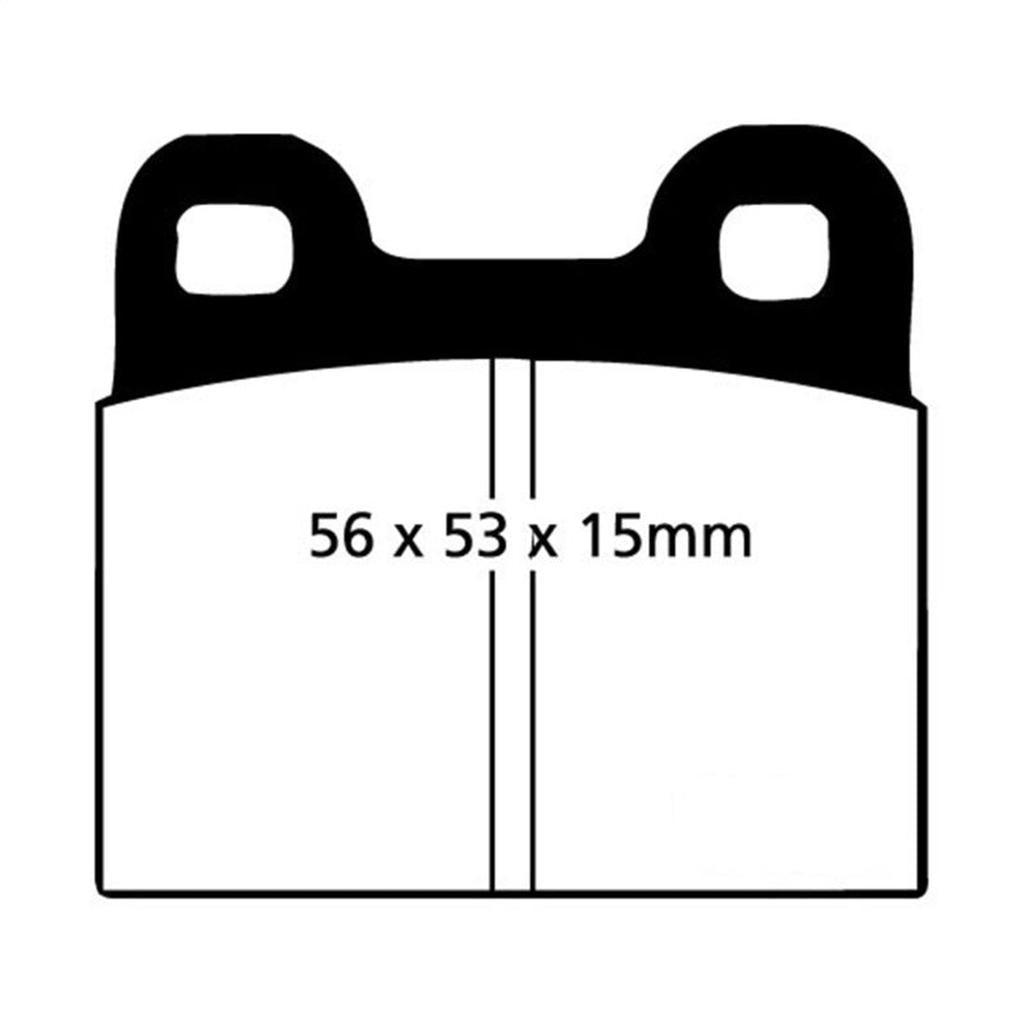 EBC Redstuff Ceramic Low Dust Brake Pads for Saab 900 (Part Number DP3105C)