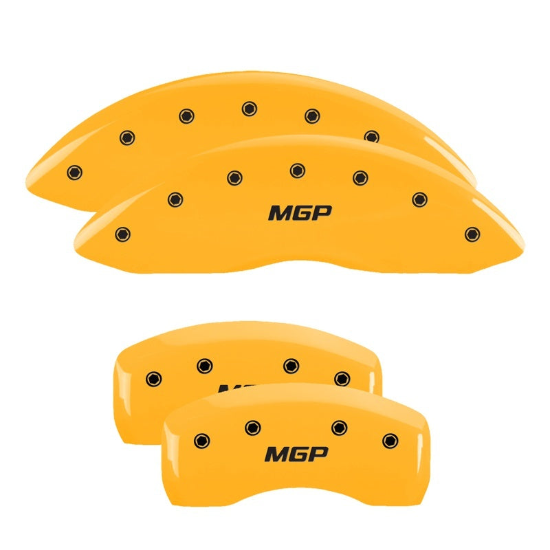 MGP 36027SMGPYL Aluminum Caliper Covers for Lincoln Nautilus * Yellow Finish with Black Engraving