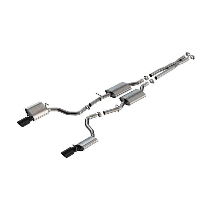 Borla 19-23 Dodge Charger GT 3.6L V6 RWD ATAK Catback Exhaust - Black Chrome Tips-SR1 Performance