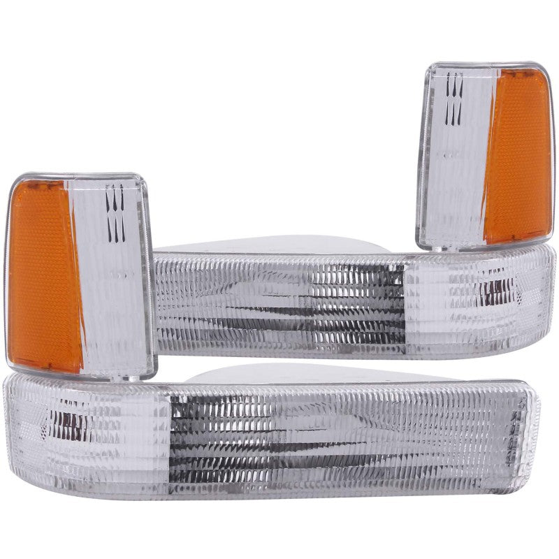 ANZO 1991-1996 Dodge Dakota Euro Parking Lights Chrome w/ Amber Reflector-SR1 Performance