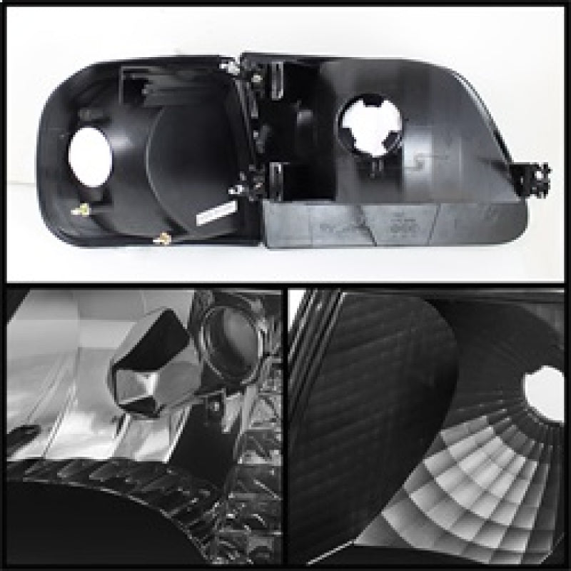 Xtune Ford F150 97-03 / Expedition 97-02 Crystal Headlights w/Corner Black HD-JH-FF15097-SET-AM-BK-SR1 Performance