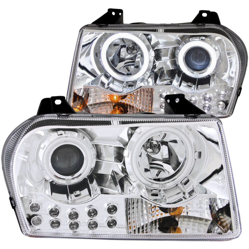 ANZO 2005-2010 Chrysler 300 Projector Headlights w/ Halo Chrome-SR1 Performance