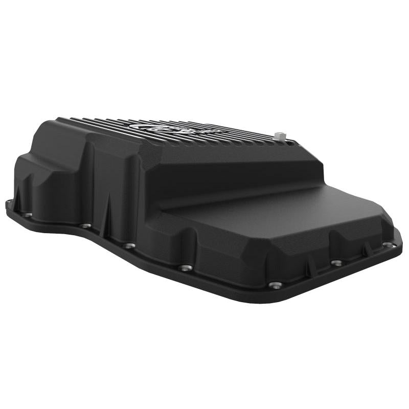 aFe Transmission Pan (Black w/ Machined Fins) 13-19 Dodge Diesel Trucks L6-6.7L (td)-SR1 Performance