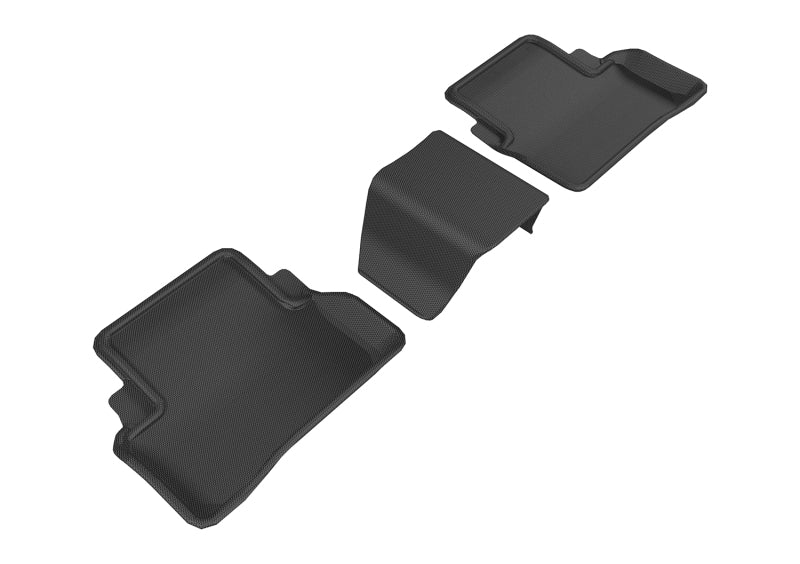 3D MAXpider 2017-2019 Mercedes-Benz E-Class Sedan W213 Kagu 2nd Row Floormats - Black-SR1 Performance
