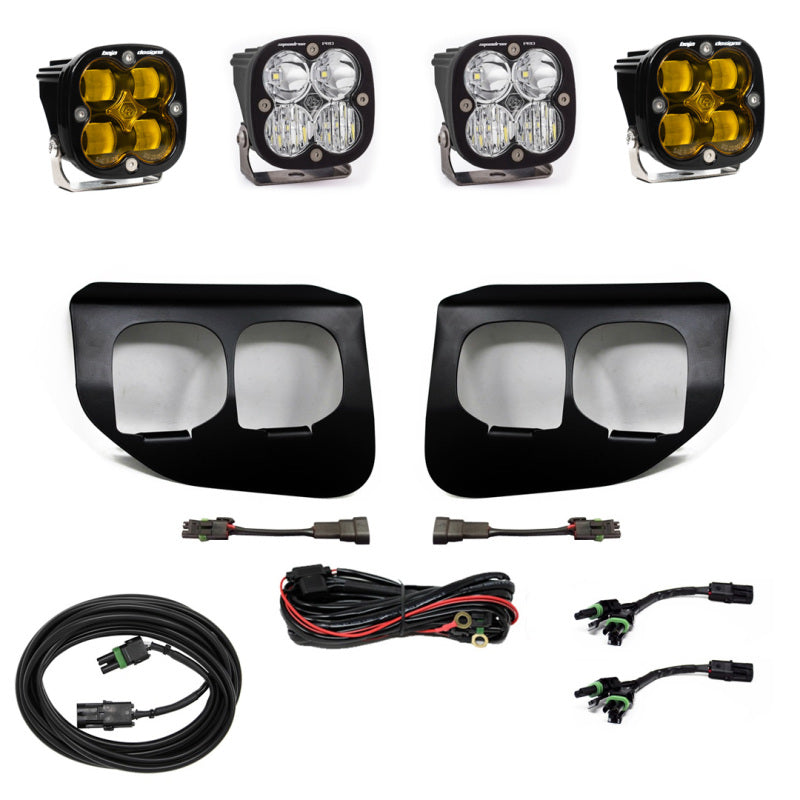 Baja Designs Ford Super Duty (20-On) Fog Lights Dual FPK Amber SAE/Pro DC Baja Designs-SR1 Performance