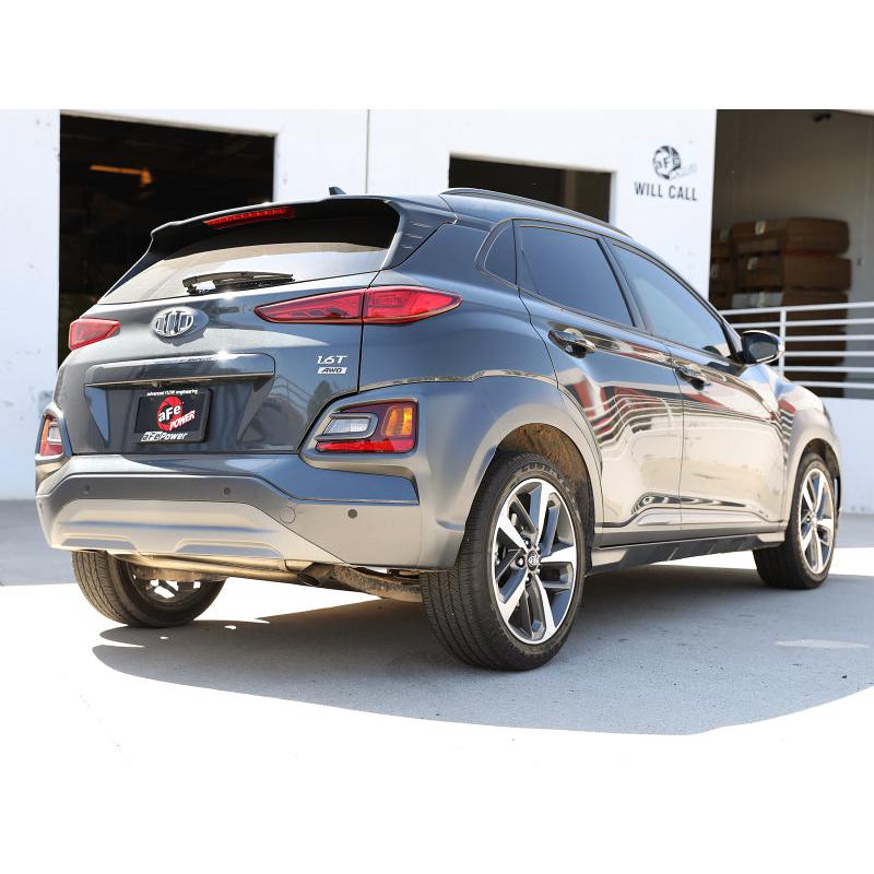 aFe Takeda 2-1/2in 304 SS Axle-Back Exhaust (No Muffler) 18-21 Hyundai Kona L4 1.6L (t)-SR1 Performance