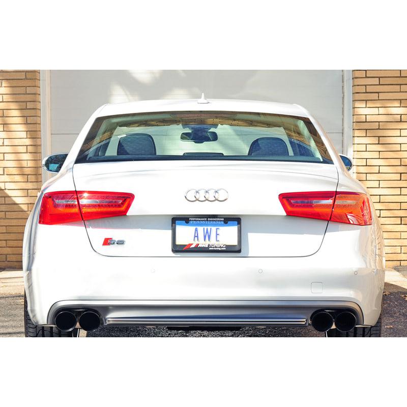 AWE Tuning Audi C7 / C7.5 S6 4.0T Track Edition Exhaust - Diamond Black Tips-SR1 Performance