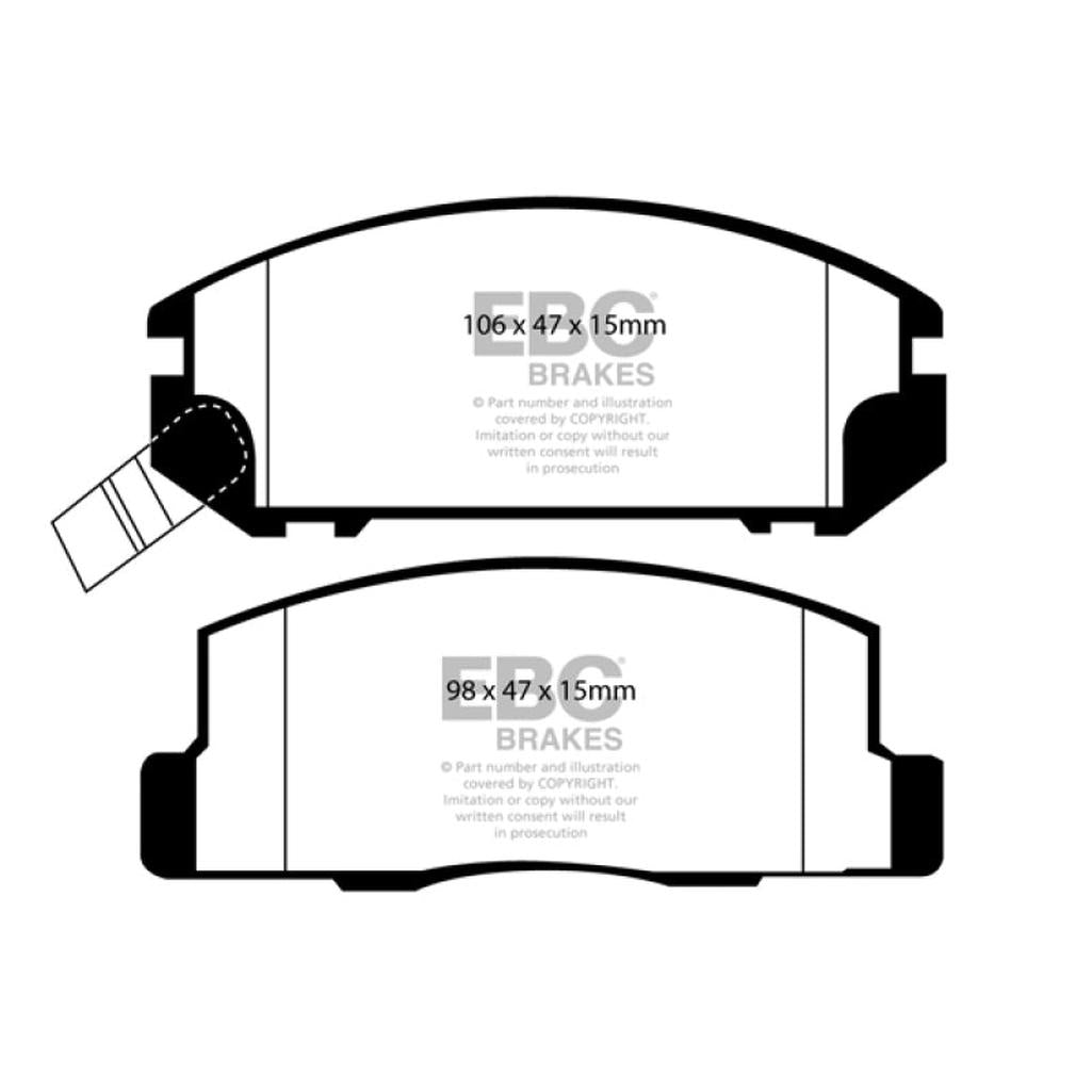 EBC Redstuff Ceramic Low Dust Rear Brake Pads for Toyota MR2 1991-2002 - Part No. DP31107C