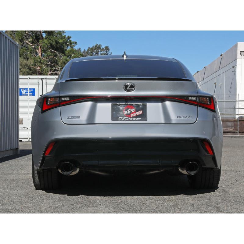 aFe Takeda 14-22 Lexus IS350 V6 2.5in. 304 Stainless Steel Axle-Back Exhaust System w/ Black Tip-SR1 Performance
