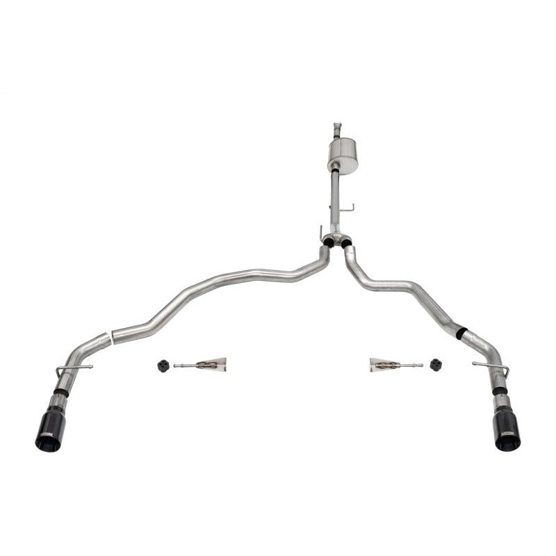 Corsa 2021-2024 Ford F-150 SuperCab/6.5in Bed 5.0L V8 Sport Cat-Back Dual Rear Exit-Black PVD-SR1 Performance