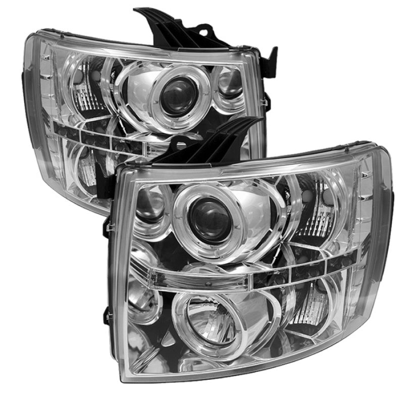 Spyder Chevy Silverado 1500 07-13 Projector Headlights LED Halo LED Chrm PRO-YD-CS07-HL-C-SR1 Performance