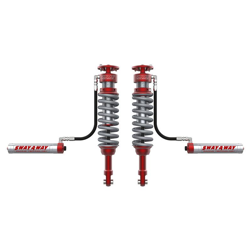aFe 17-19 Ford F-150 Raptor Sway-A-Way 3.0 Front Coilover Kit w/ Remote Reservoirs and Comp Adj-SR1 Performance
