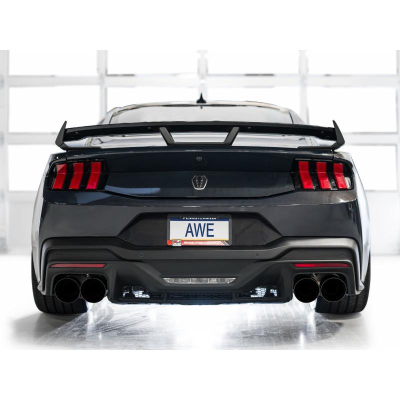 AWE 2024 Ford Mustang Dark Horse S650 RWD Track Edition Catback Exhaust w/ Quad Diamond Black Tips-SR1 Performance