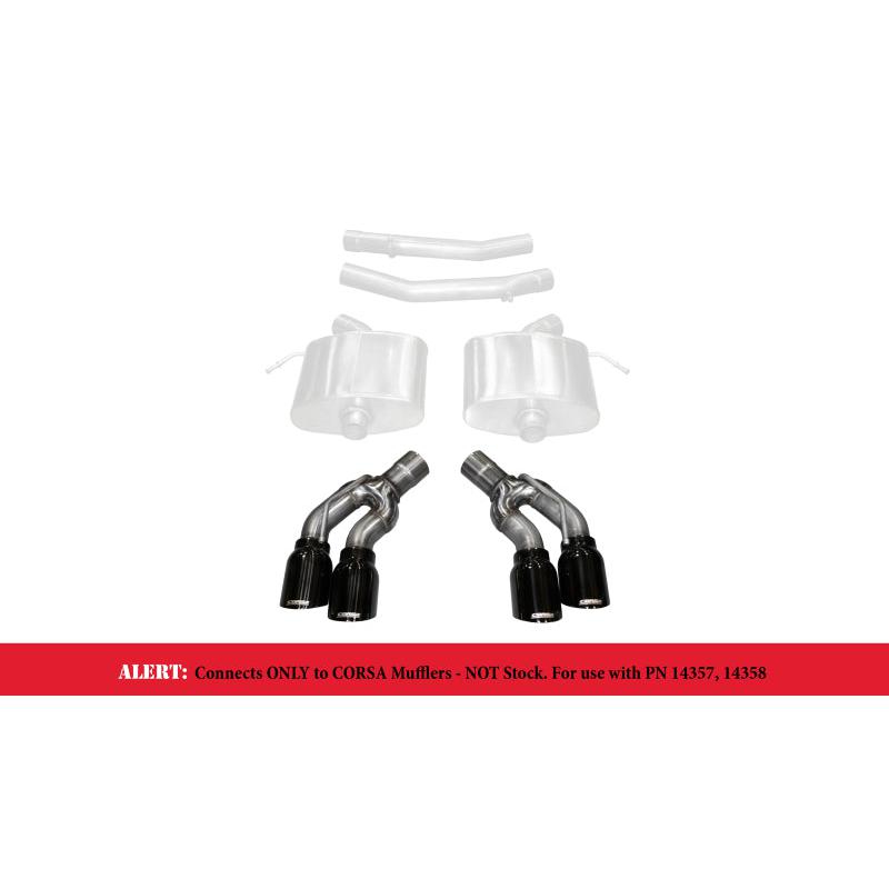 Corsa 2016-2019 Cadillac CTS-V 2.75in Inlet / 4.0in Outlet Black PVD Tip Kit (For Corsa ExhaustOnly)-SR1 Performance