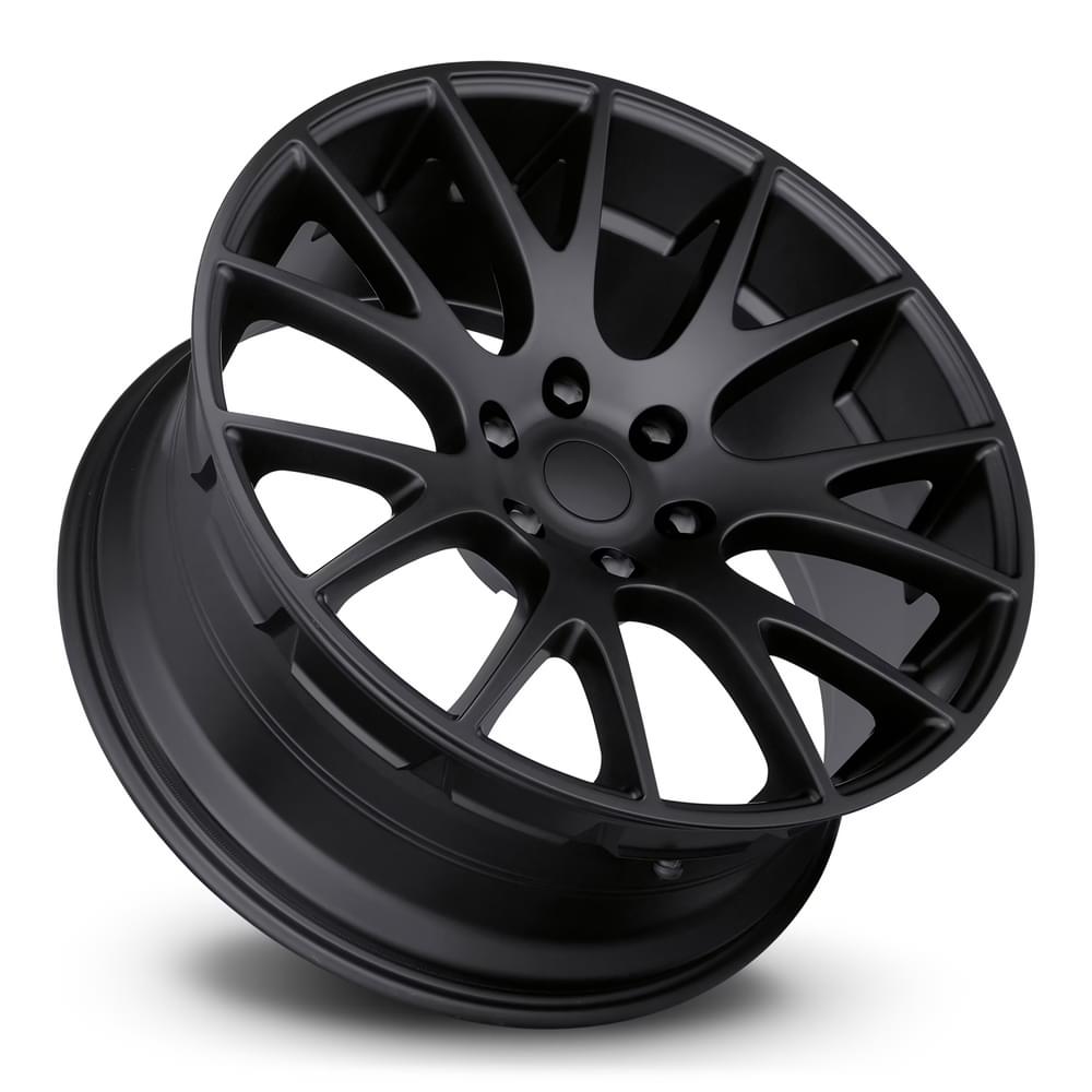 FR 70 – RAM TRUCK HELLCAT REPLICA WHEELS-Satin Black 22x10 6x5.5 + 25.4 HB 77.8