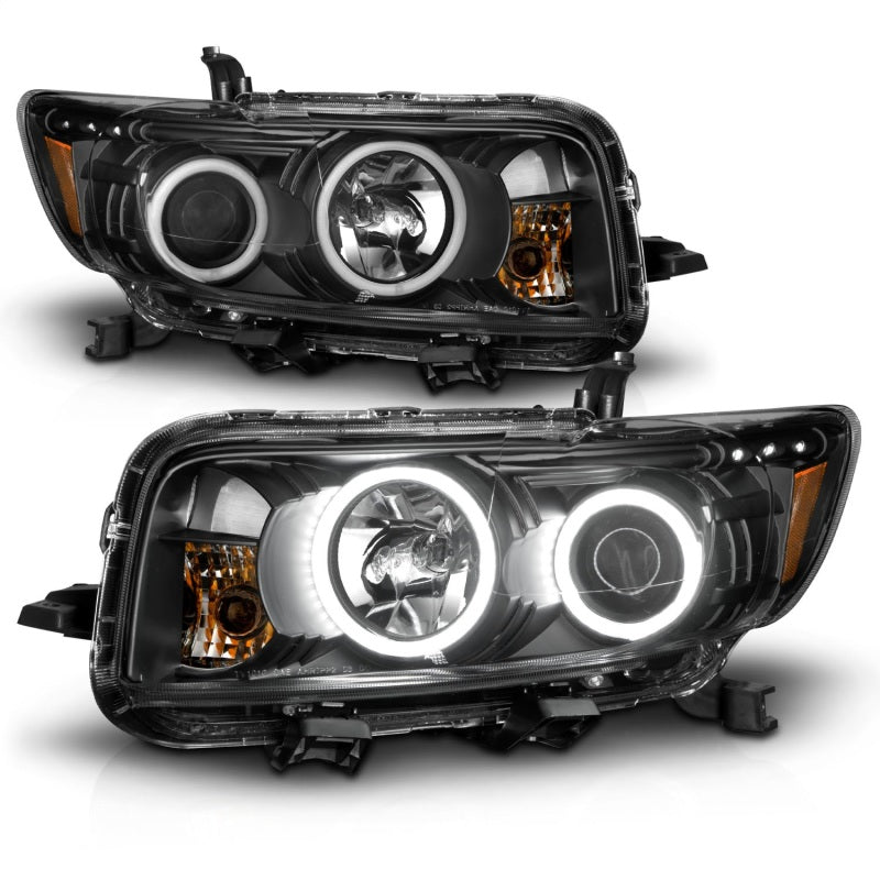 ANZO 2008-2010 Scion Xb Projector Headlights w/ Halo Black-SR1 Performance