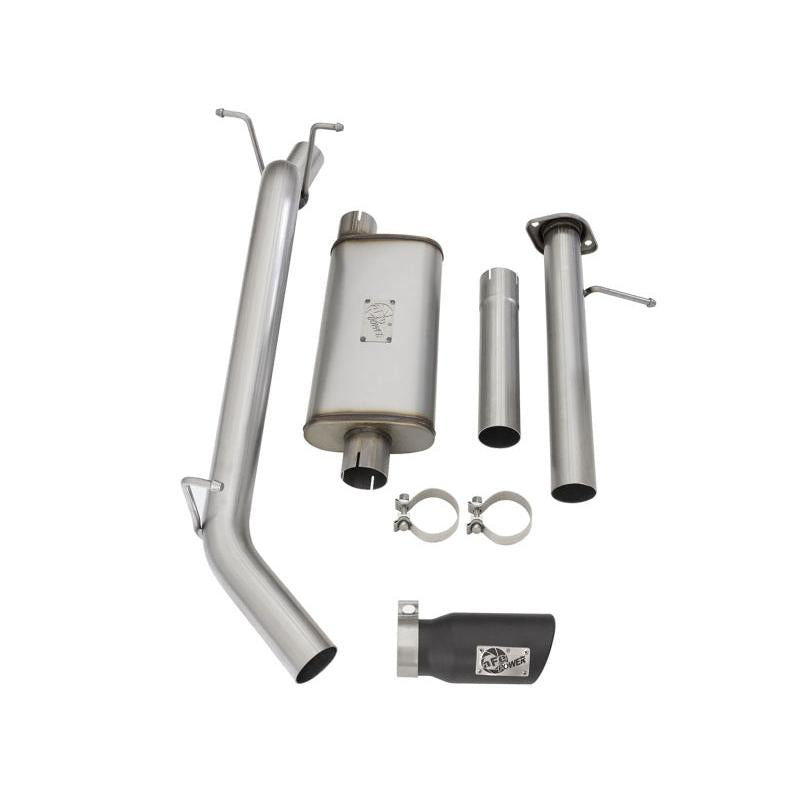 aFe Mach Force-XP Exhaust 3in CB SS 15-17 GM Colorado/Canyon 2.5L/3.6L Side Exit w/ Black Tip-SR1 Performance