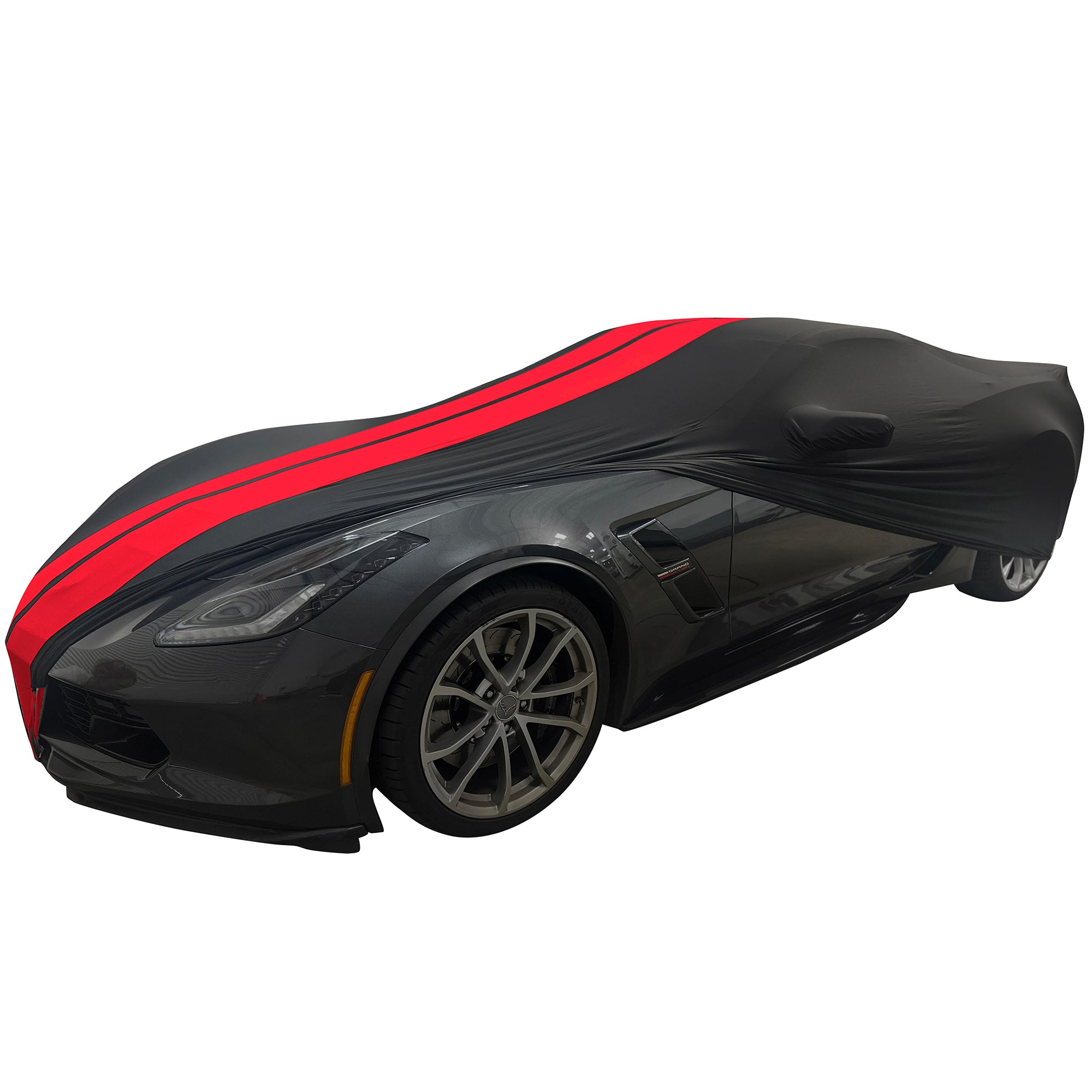 C7 Corvette Ultraguard Stretch Satin Indoor Car Cover with Stripes-SR1 Performance