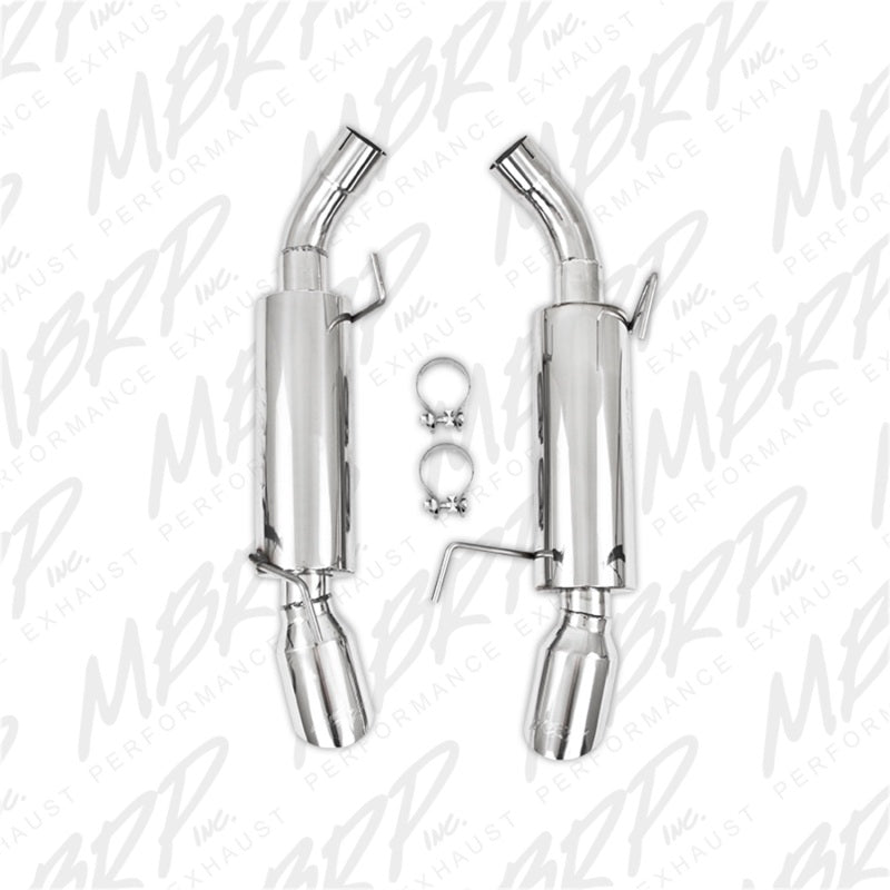 MBRP 05-10 Ford Mustang GT 5.0/Shelby GT500 Dual Mufflers Axle Back Split Rear T304-SR1 Performance