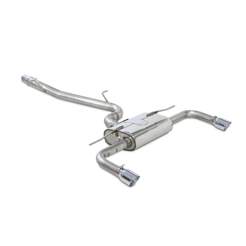 AWE Tuning Audi 8V A3 Touring Edition Exhaust - Dual Outlet Chrome Silver 90 mm Tips-SR1 Performance