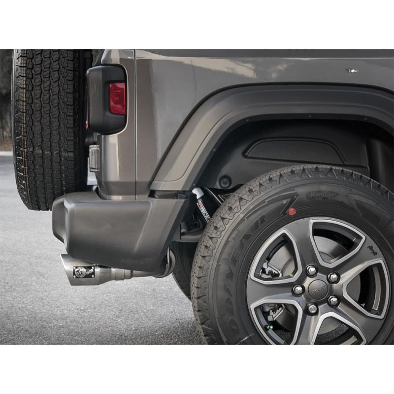aFe Rebel Series 2.5in 409 SS Cat-Back Exhaust w/ Polished Tips 2018+ Jeep Wrangler (JL) V6 3.6L-SR1 Performance