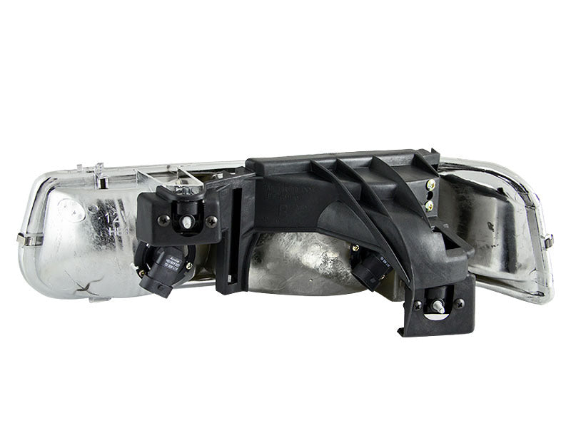 ANZO 1999-2002 Chevrolet Silverado 1500 Crystal Headlights Black-SR1 Performance