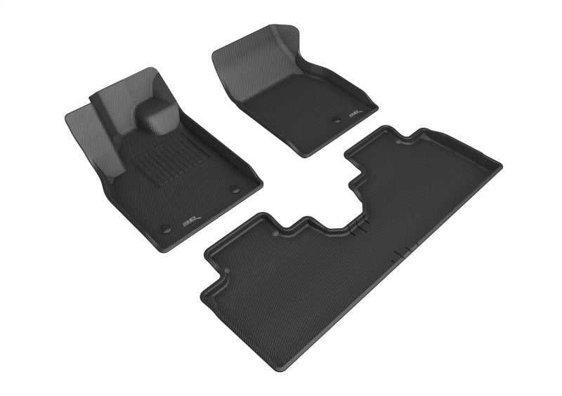 3D MAXpider 2021 Ford Mustang Mach-E Kagu 1st & 2nd Row Floormat - Black-SR1 Performance