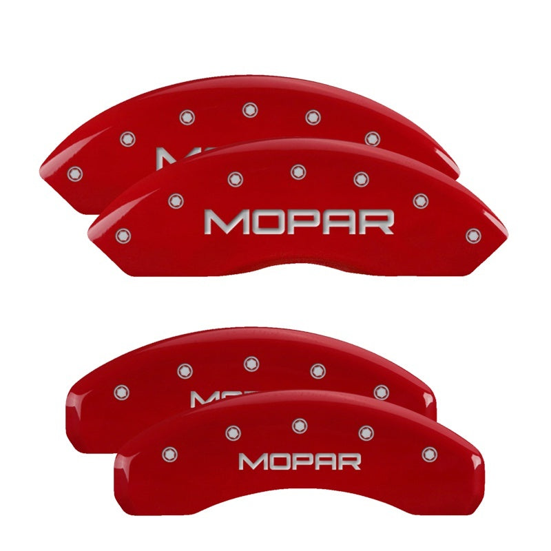 MGP 17-18 Jaguar F-Pace 4 Caliper Covers Engraved Front & Rear MGP Red Finish/Silver Characters-SR1 Performance