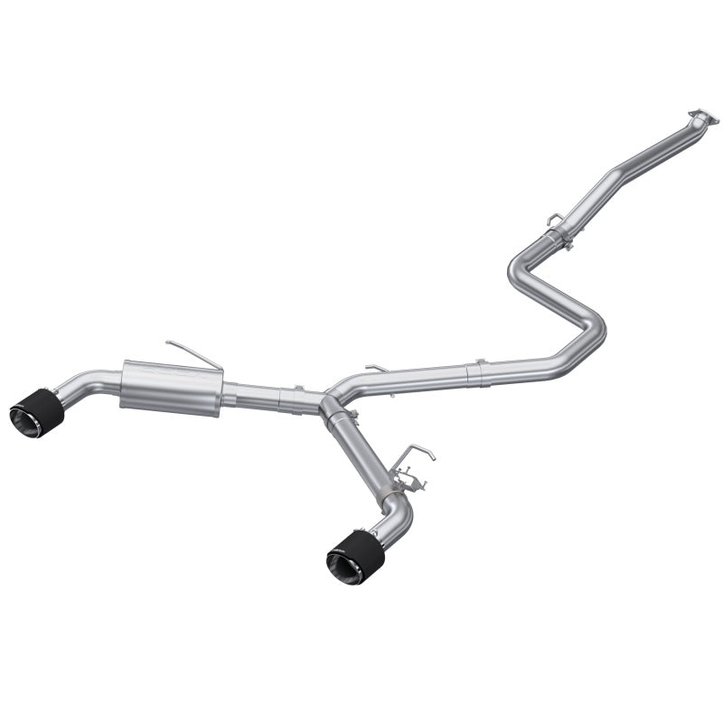 MBRP 22-23 Hyundai Elantra N 2.0L Turbo T304 5in OD CF Tips Dual Outlet 3in Cat Back Exhaust-SR1 Performance