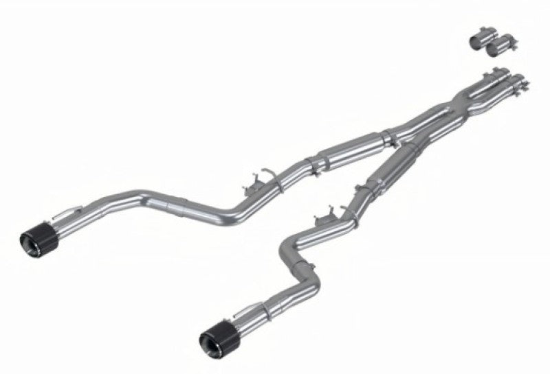 MBRP 17-21 Charger 5.7/6.1/6.4L 3in Dual Rear Exit SS Catback Exhaust w/ Carbon Fiber Tips-SR1 Performance