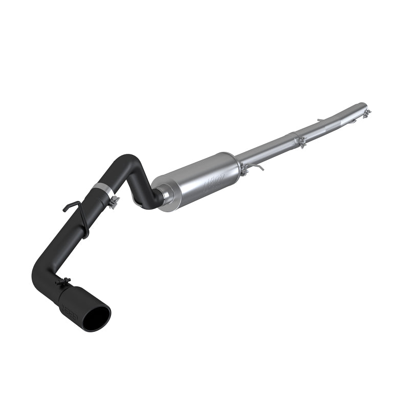 MBRP 2019 Ford Ranger Ecoboost 2.3L 4in OD Tip Single Side Exit 3in Black Coated Cat Back-SR1 Performance