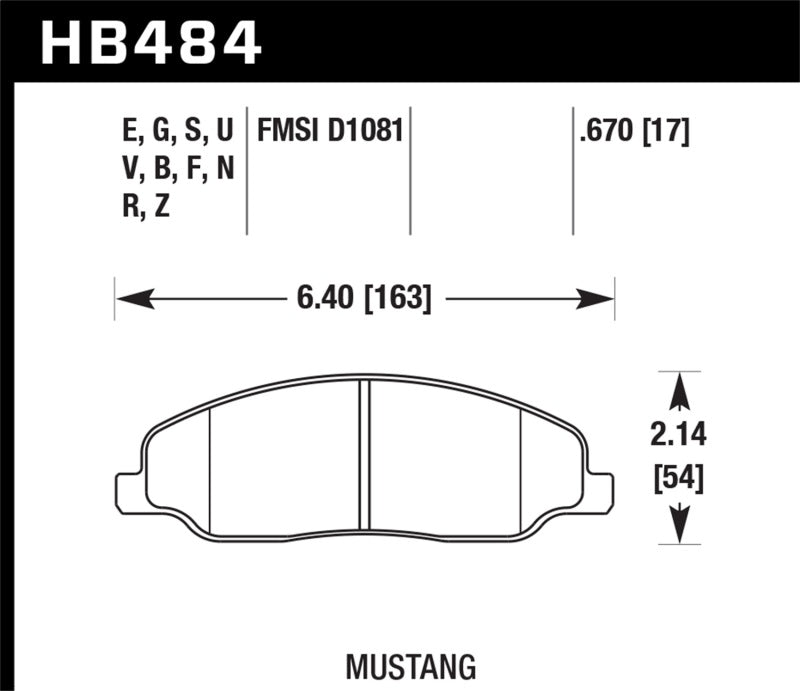 Hawk 05-10 Ford Mustang GT & V6 / 07-08 Shelby GT HPS Street Front Brake Pads-SR1 Performance