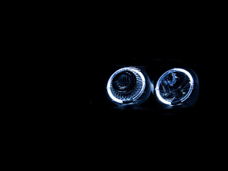 ANZO 1999-2006 Gmc Sierra 1500 Projector Headlights w/ Halo Black-SR1 Performance